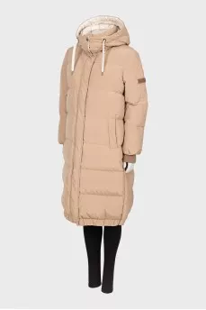 Beige-coloured down jacket. 
