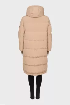 Beige-coloured down jacket. 