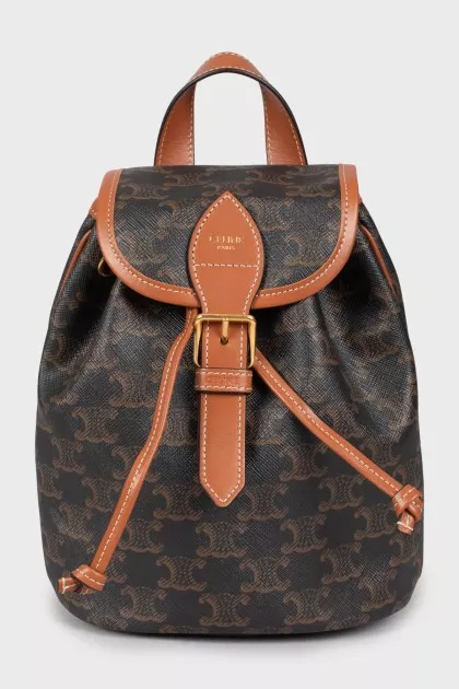 Backpack in branded print