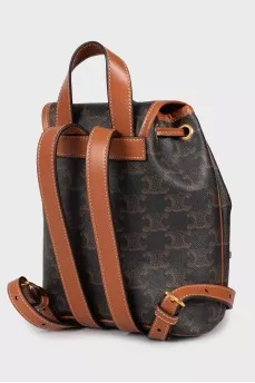 Backpack in branded print