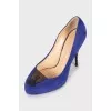 Blue shoes with decor