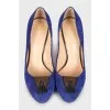 Blue shoes with decor