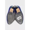Blue shoes with decor