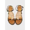Sandals with rhinestones
