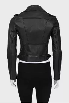 Black leather jacket
