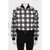 Black and white checked jacket 
