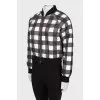 Black and white checked jacket 