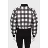 Black and white checked jacket 
