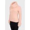 Pink short pile sweater