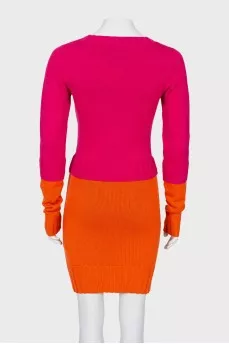 Two tone wool dress