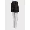 Black perforated shorts