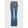 Embellished flare jeans