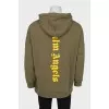 Men's khaki hoodie with tag