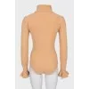 High neck wool bodysuit