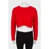 Cropped wool sweater