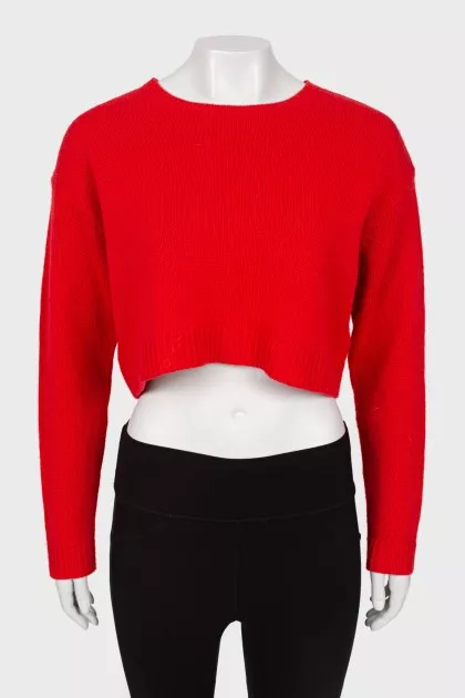Cropped wool sweater