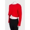 Cropped wool sweater