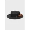 Braided hat with decor