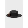 Braided hat with decor