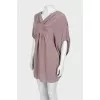 Draped dress with ties