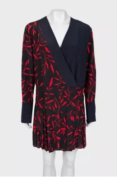 Wrap silk dress