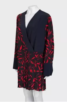 Wrap silk dress