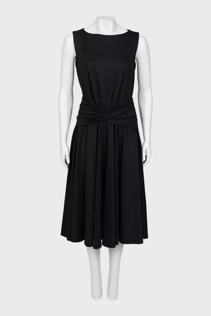 Draped wool dress