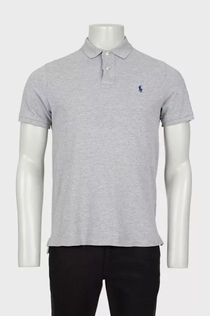 Men's gray polo shirt