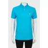 Blue T-shirt with embroidered logo