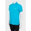 Blue T-shirt with embroidered logo