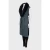 Cashmere vest with fox fur