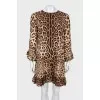 Silk dress in animal print