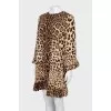 Silk dress in animal print