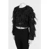 Black jacket with appliqué