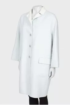 Cashmere reversible coat with tag