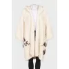 Cashmere cardigan with back print