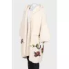 Cashmere cardigan with back print