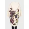 Cashmere cardigan with back print