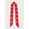 Silk scarf with signature print