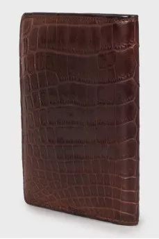 Men's leather wallet with embossing