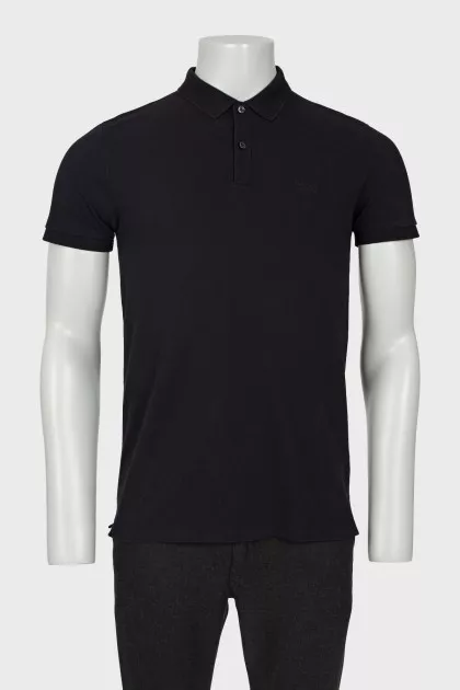 Men's black polo shirt