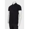Men's black polo shirt
