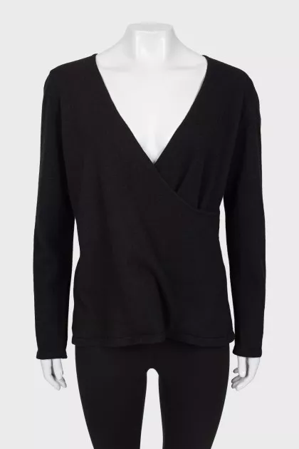 V-neck wool sweater