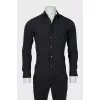 Men's black shirt with embroidered logo