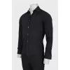 Men's black shirt with embroidered logo