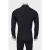 Men's black shirt with embroidered logo