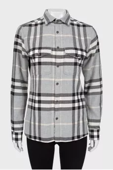 Straight-fit check shirt