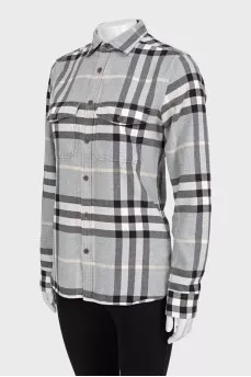 Straight-fit check shirt