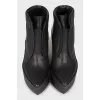 Perforated wedge boots
