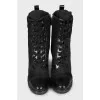 Textile ankle boots with brand logo